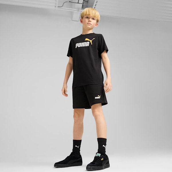 Colour No.1 Logo Youth Tee, PUMA Black-sunny yellow, extralarge-IND