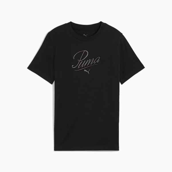 PUMA Essentials Script Big Kids' Tee, PUMA Black, extralarge