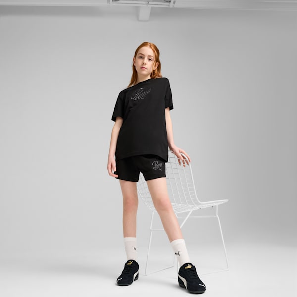 Essentials Script Big Kids' Tee, PUMA Black, extralarge