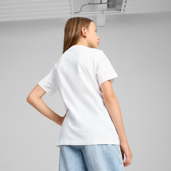 Essentials Script Big Kids' Tee, PUMA White, extralarge
