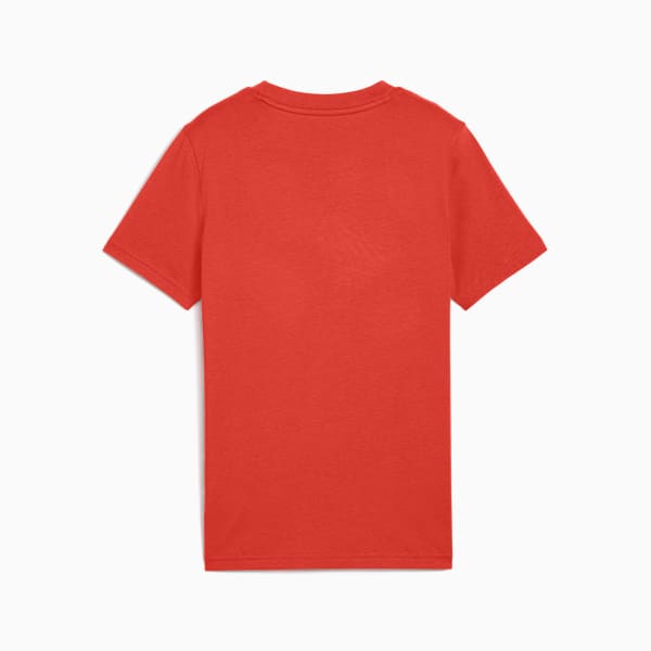 PUMA Essentials Script Big Kids' Tee, Red Fire, extralarge