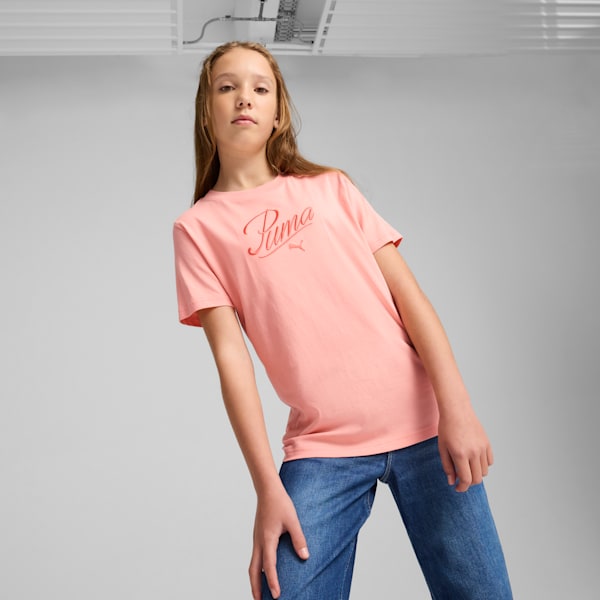 T-shirt Essentials Script Enfant et adolescent, Pink Fruit, extralarge