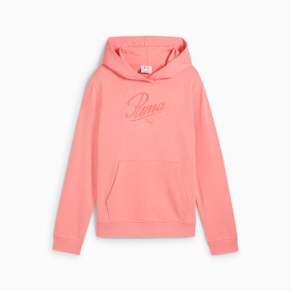 Essentials Script Big Kids' Hoodie, Pink Fruit, extralarge