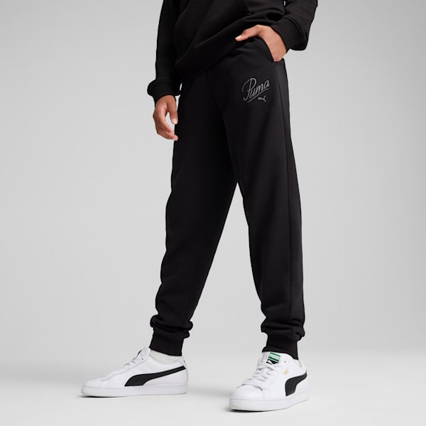 Playera Essentials Script para adolescentes, PUMA Black, extralarge
