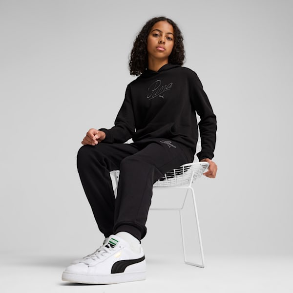 Playera Essentials Script para adolescentes, PUMA Black, extralarge
