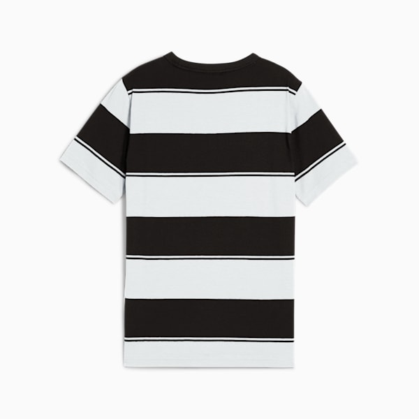 PUMA Class Big Kids' Striped Tee, PUMA Black, extralarge