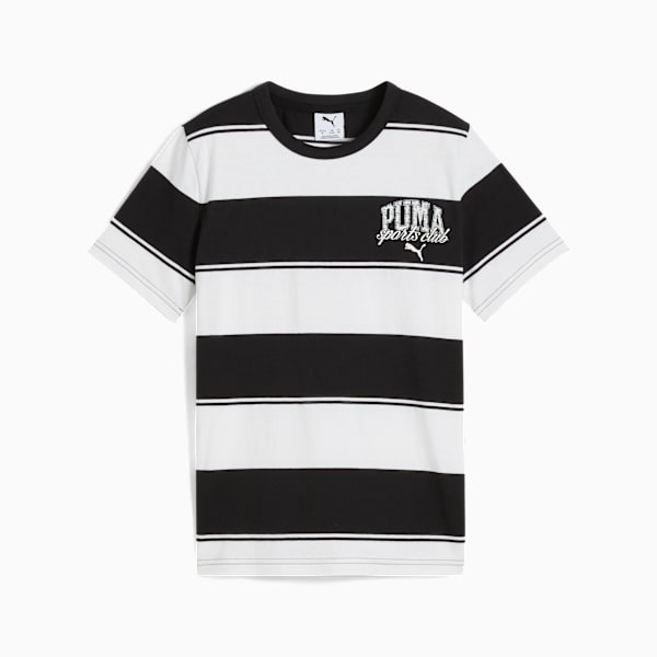 Playera PUMA Class Striped para adolescentes, PUMA Black, extralarge