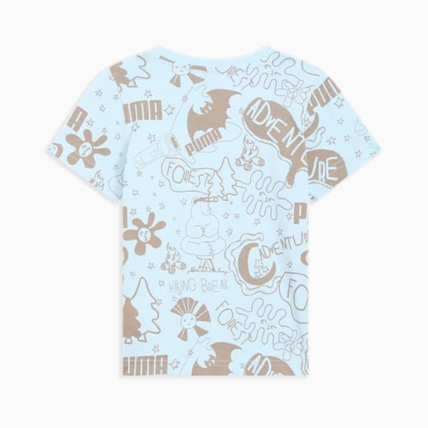 Camiseta Woodland AOP para niños pequeños, Silver Sky, extralarge