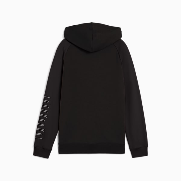 Sudadera con capucha y cremallera PUMA SPORT para niños grandes, PUMA Black, extralarge