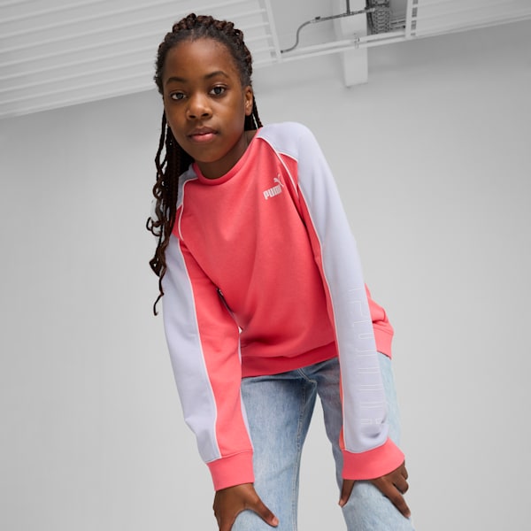 Sudadera PUMA Sport juvenil, Peach Frost, extralarge