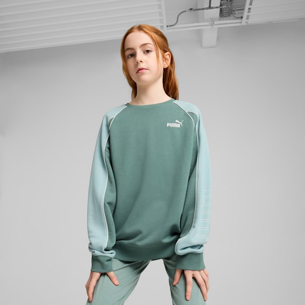 Sudadera PUMA Sport juvenil, Green Moon, extralarge