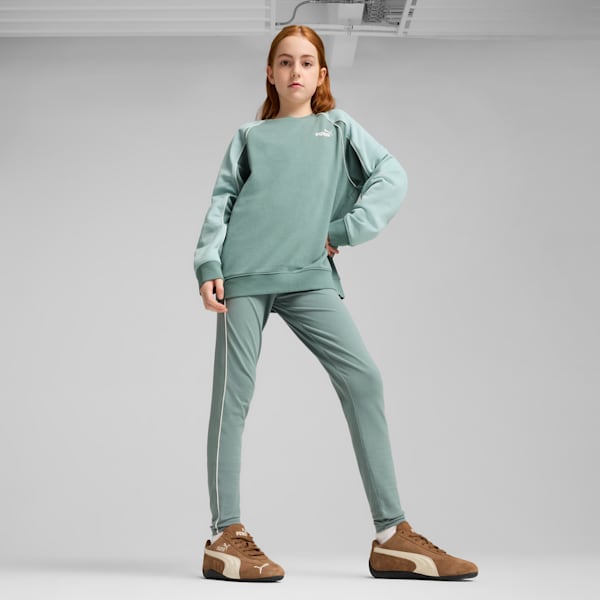 PUMA Sport Big Kids' Leggings, Green Moon, extralarge