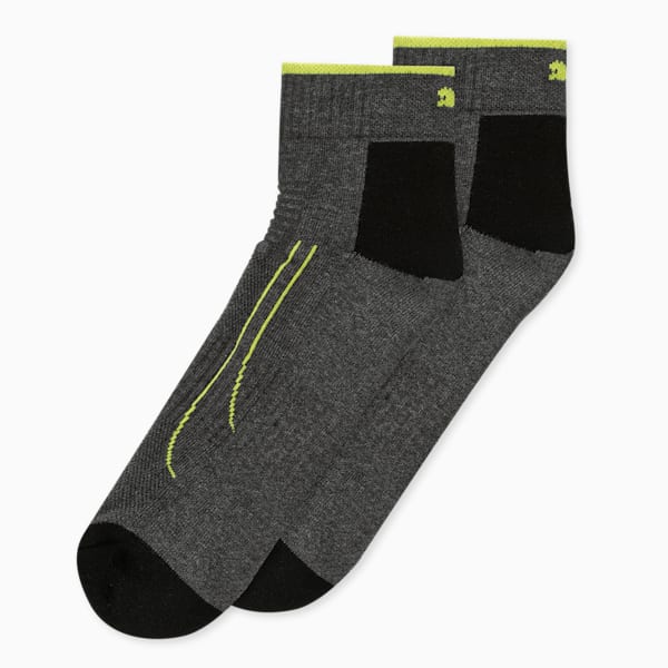 Multi-Sport Training Quarter Socks Pack of 2, Dark Gray Heather-Medium Gray Heather, extralarge-IND
