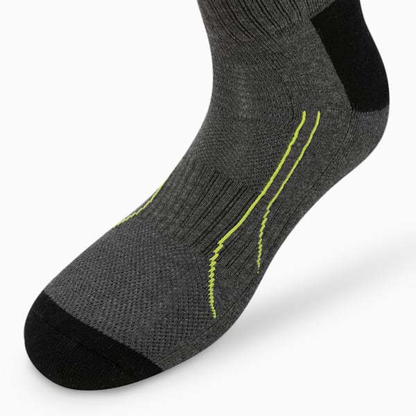 Multi-Sport Training Quarter Socks Pack of 2, Dark Gray Heather-Medium Gray Heather, extralarge-IND