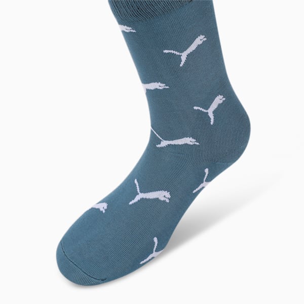 Logo Printed Crew Socks Pack of 3, PUMA Black-Evening Sky-PUMA White, extralarge-IND