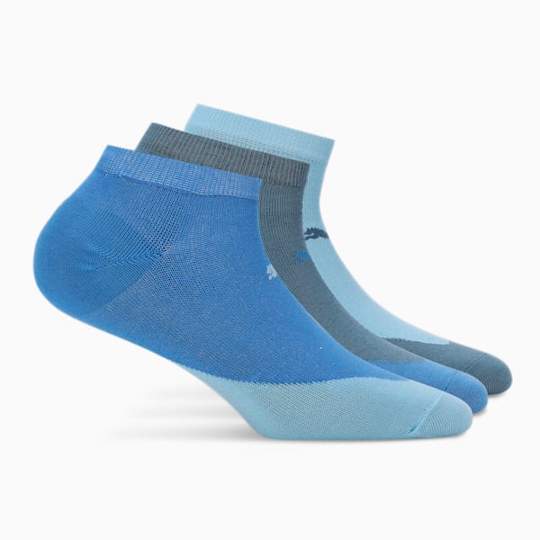 Colorblock Sneaker Socks Pack of 3, Dusky Blue, extralarge-IND