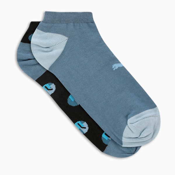 Printed Sneaker Socks Pack of 2, PUMA Black-Evening Sky, extralarge-IND