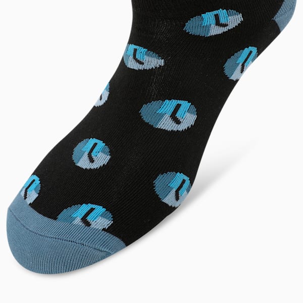 Printed Sneaker Socks Pack of 2, PUMA Black-Evening Sky, extralarge-IND