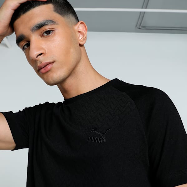 Men's Classics Elevated Slim Fit Tee, PUMA Black, extralarge-IND