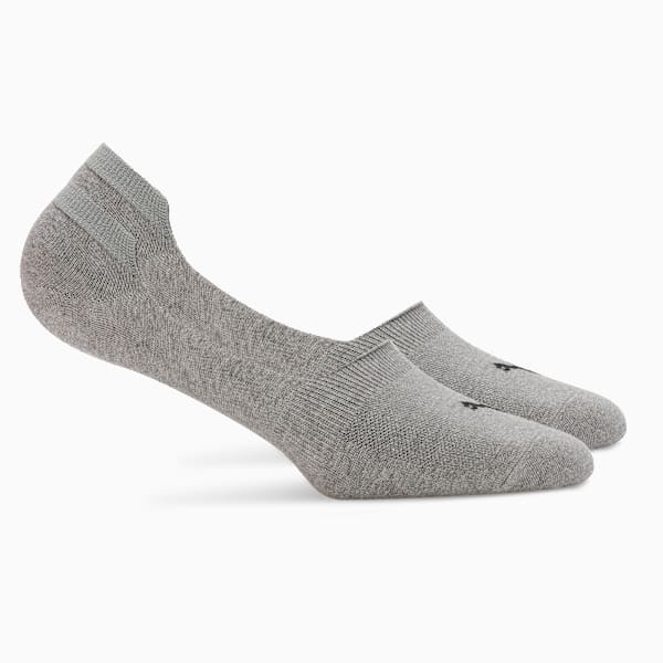 Footie Socks Pack of 2, Medium Gray Heather, extralarge-IND