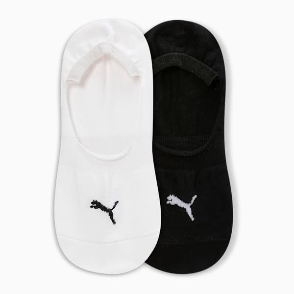 Footie Socks Pack of 2, PUMA Black-PUMA White, extralarge-IND