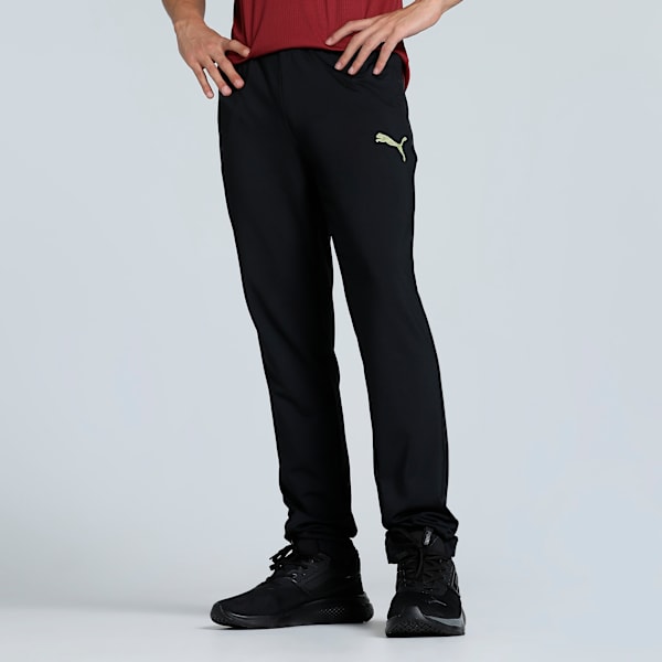 ACTIVE Men's Graphic Knitted Slim Fit Training Pants, PUMA Black, extralarge-IND