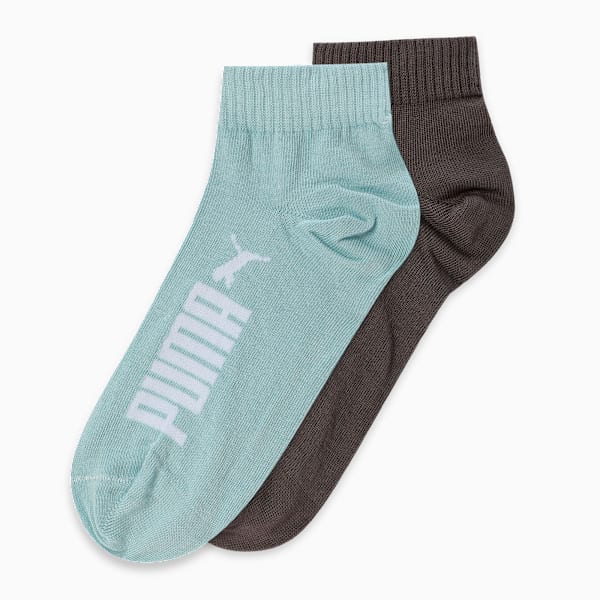 Quarter Socks Pack of 2, Ultra Gray-Aquamarine, extralarge-IND