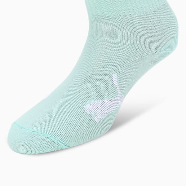 Quarter Socks Pack of 2, Fair Aqua-PUMA White, extralarge-IND