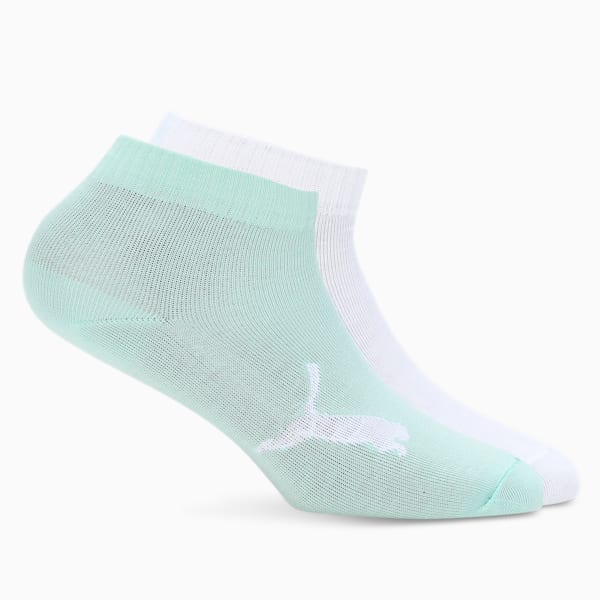 Quarter Socks Pack of 2, Fair Aqua-PUMA White, extralarge-IND