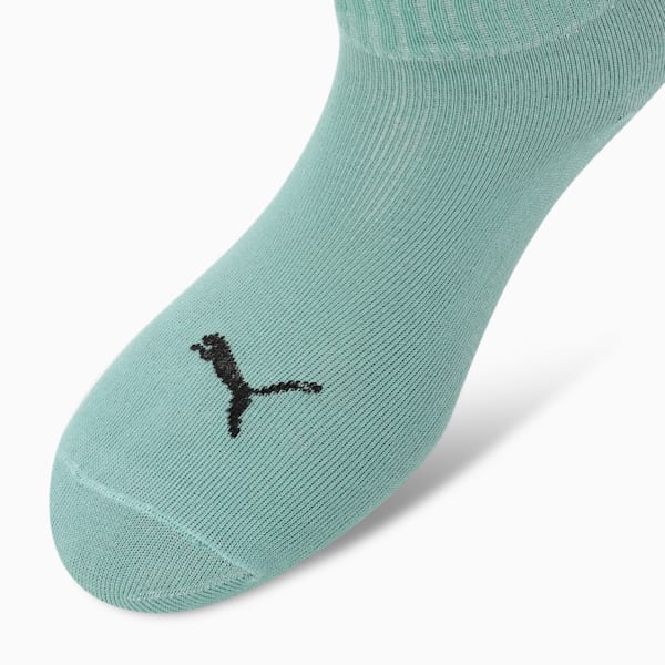 Quarter Socks Pack of 3, Pistachio-Medium Gray Heather-PUMA White, extralarge-IND