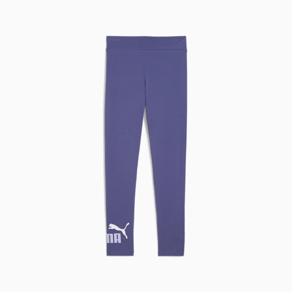 Essentials No.1 Logo Big Kids' Leggings, Blue Crystal, extralarge