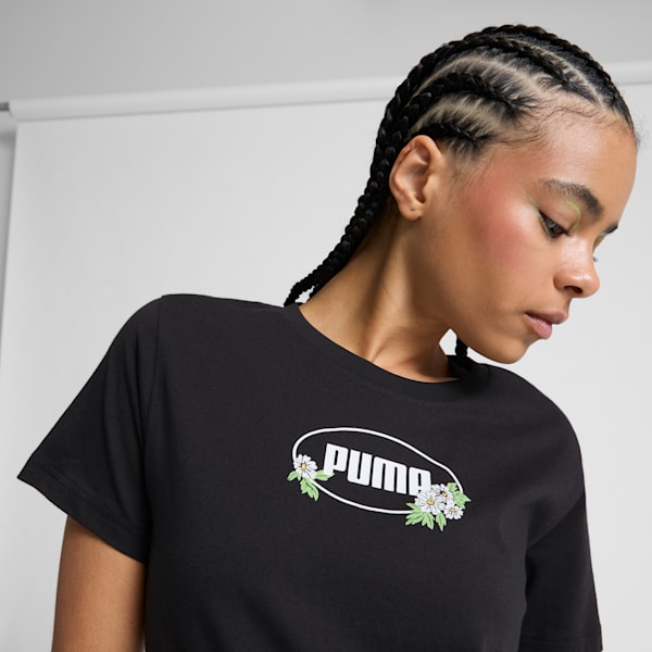 Playera estampada Garden para mujer, PUMA Black, extralarge
