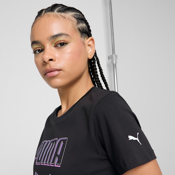 Playera Vivd Logo para mujer, PUMA Black, extralarge