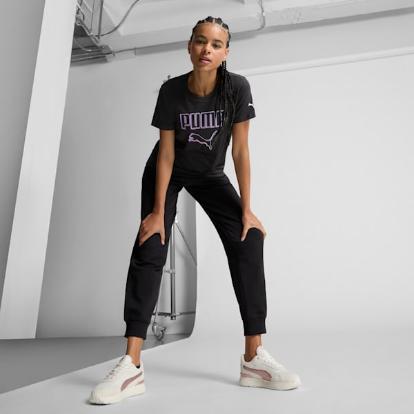 Vivd Logo Women's Tee, PUMA Black, extralarge
