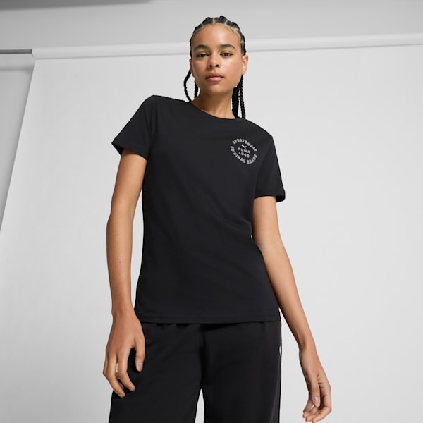 Sports Graphic Women's Tee, PUMA Black, extralarge