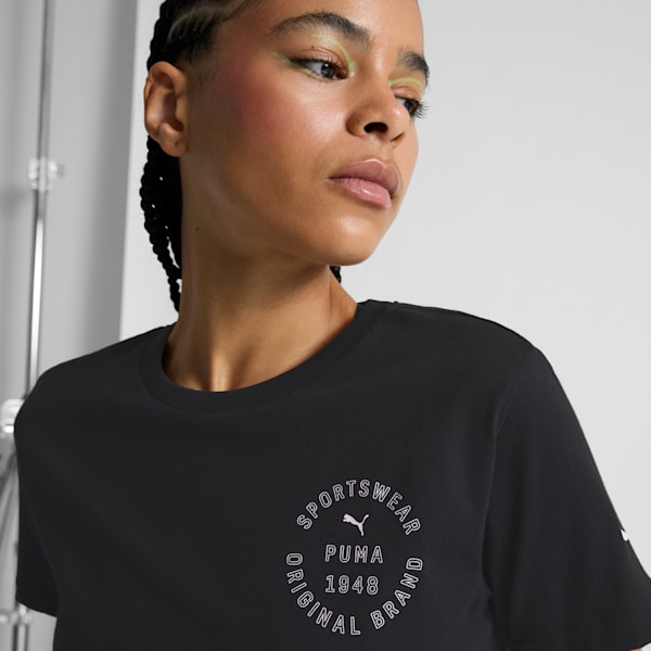 Sports Graphic Women's Tee, PUMA Black, extralarge