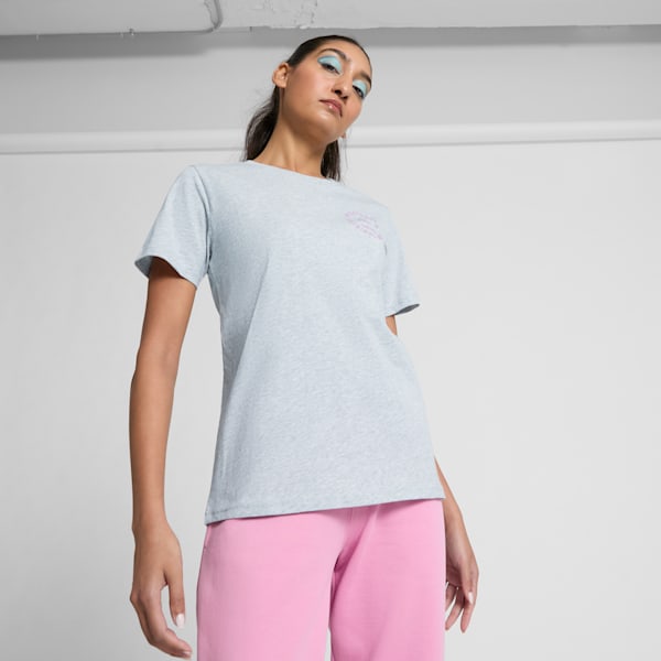 Sports Graphic Women's Tee, Light Gray Heather, extralarge