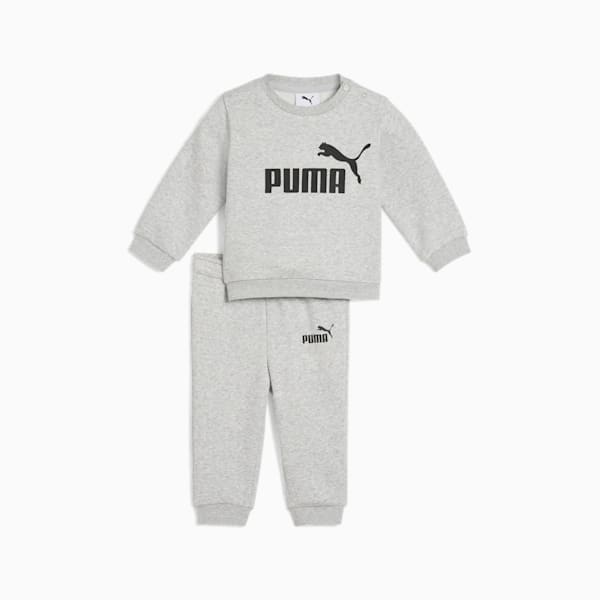 2-Piece Minicats Essentials Toddlers' Crew Sweatshirt And Pants Set, Light Gray Heather, extralarge