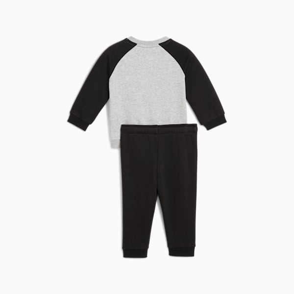 ベビー ミニキャット ESS ラグラン クルー スーツ 上下セット 裏起毛 74-98cm, PUMA Black, extralarge-JPN