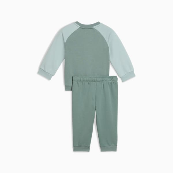 Conjunto de dos piezas Minicats Essentials para niños pequeños, playera y pants, Green Moon, extralarge