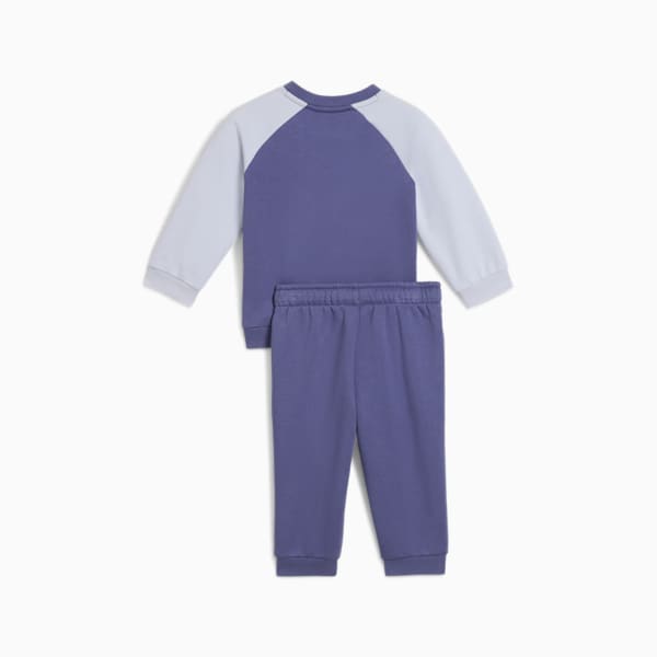 Ensemble 2 pièces Minicats Essentials pour tout-petits avec col rond à manches raglan et pantalon, Blue Crystal, extralarge