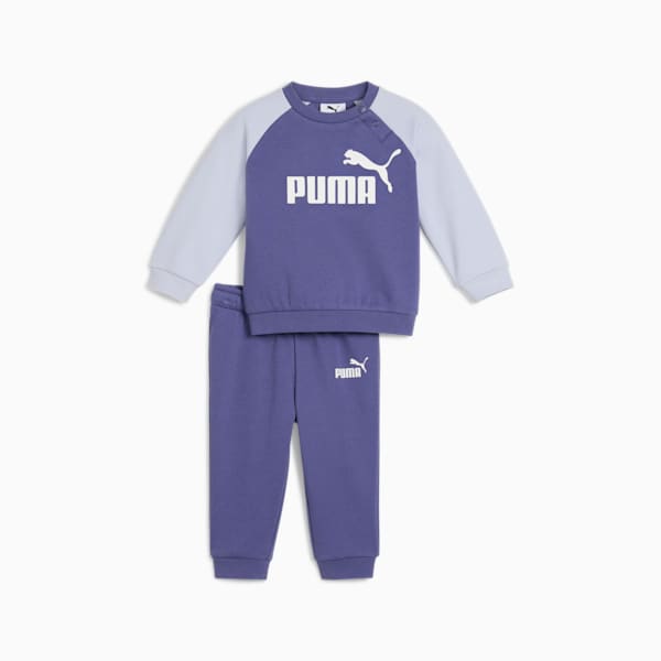 2-Piece Minicats Essentials Todders' Raglan Crew And Pants Set, Blue Crystal, extralarge