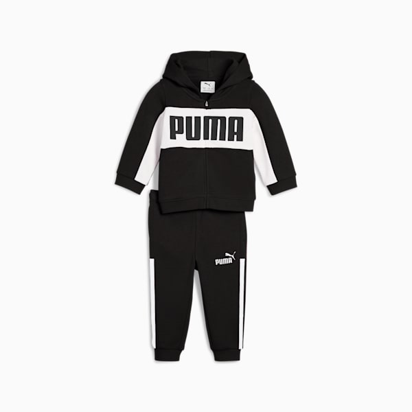 2-Piece Minicats Essentials Block Toddlers' Hoodie And Pants Set, PUMA Black, extralarge