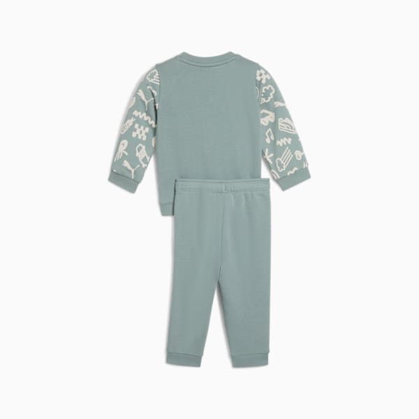 2-Piece Minicats Sandy Adventures Toddlers' Crew And Pants Set, Green Moon, extralarge