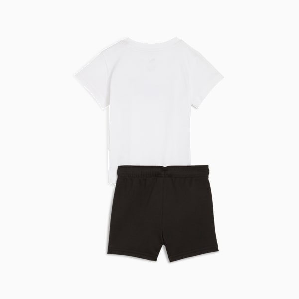2-Piece Minicats Essentials Toddlers' Tee And Shorts Set, PUMA White, extralarge