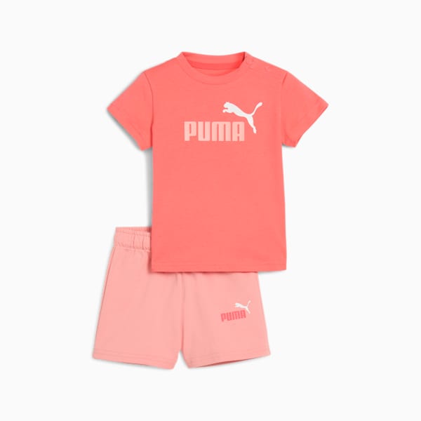 2-Piece Minicats Essentials Toddlers' Tee And Shorts Set, Peach Frost, extralarge