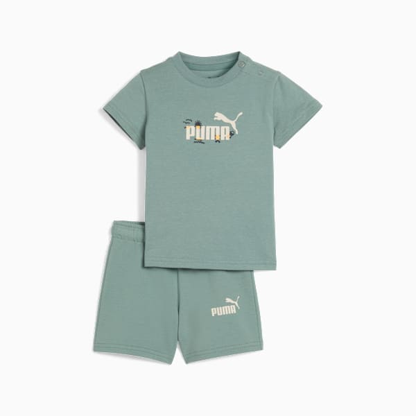 Minicats Sandy Adventures Tee and Shorts Set Toddler, Green Moon, extralarge