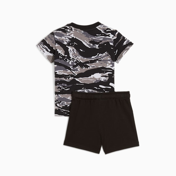 2-Piece Minicat Essentials Camo Toddlers' Tee And Shorts Set, PUMA Black, extralarge