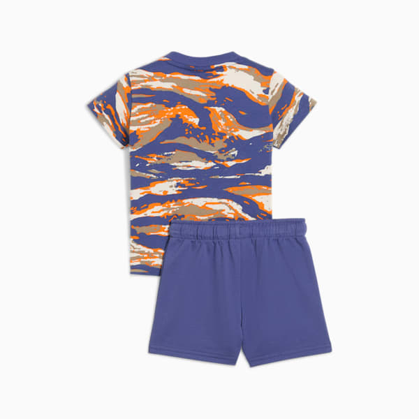 2-Piece Minicat Essentials Camo Toddlers' Tee And Shorts Set, Blue Crystal, extralarge