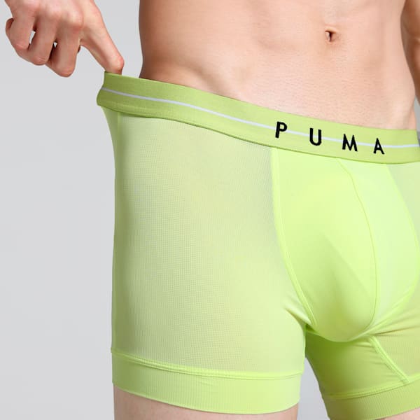 Polymide Mesh Men's Trunk, Sunny Lime-PUMA Black, extralarge-IND
